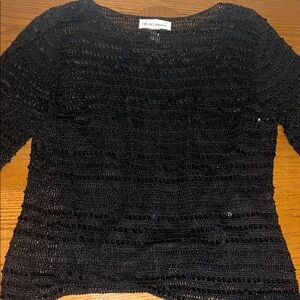 Black sequin beaded underlined top